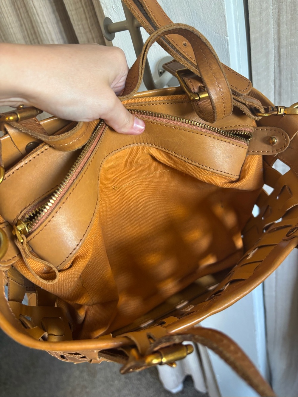 AmeriLeather Woven Basket Purse - Picture 14 of 14